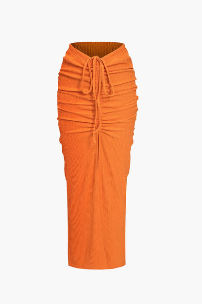Damen Zweiteiliges Set Raffung Bekleidung