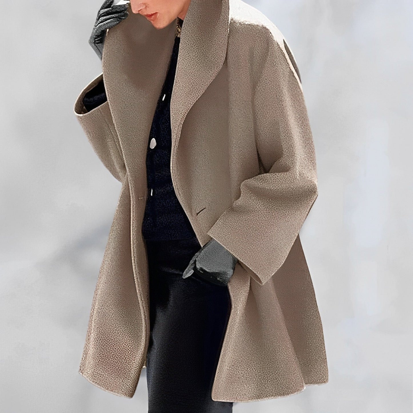 Damen Wolljacke Warm Winterlich Stilvoll - Norvielle