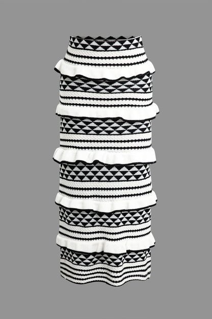 Häkel-Bikini-Set Damen Rüschenrock Strandbekleidung
