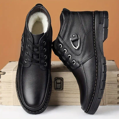 Herren Winterschuhe Leder Thermo Isoliert