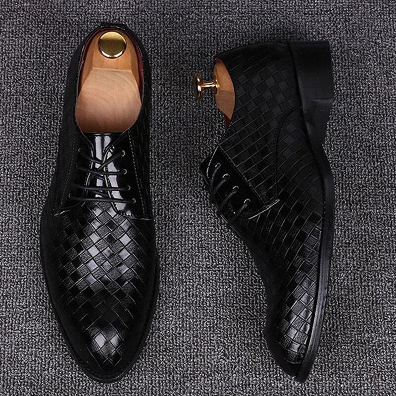 Herren Schnürschuhe Leder Schwarz Elegantes Design - Norvielle