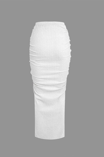 Damen Zweiteiliges Set Raffung Bekleidung