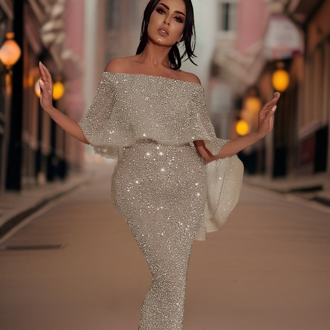 Damen Maxikleid Verona Elegant Längs