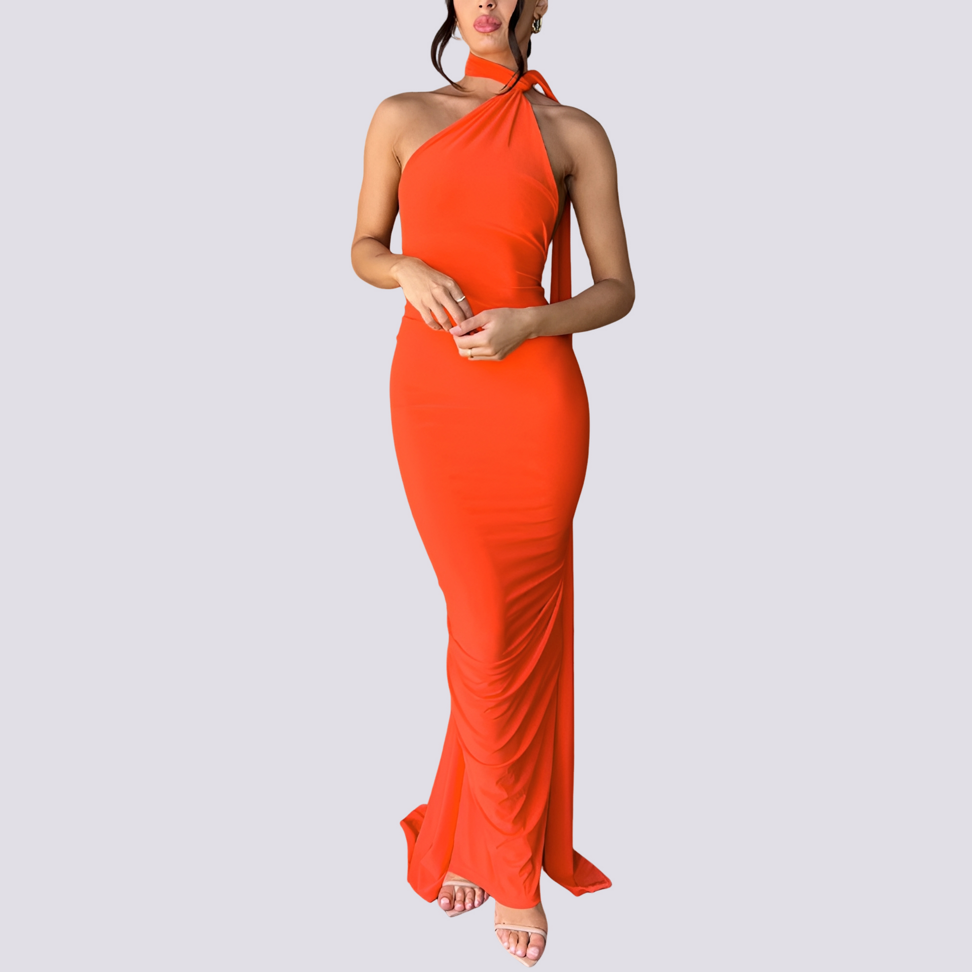 Damen Plisseekleid Rückenfrei Elegant Sommerkleid - Norvielle