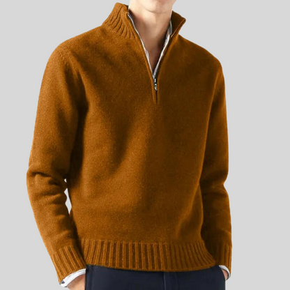Herren Pullover Halb-Reißverschluss Warm