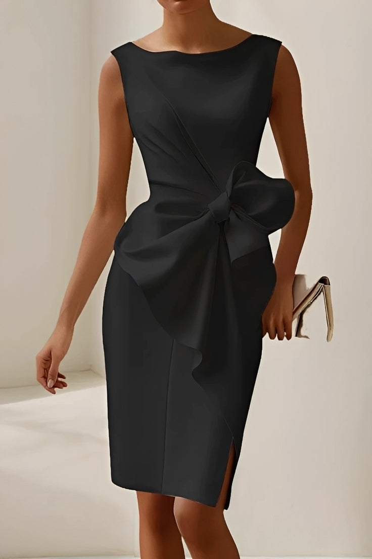 Damen Midikleid mit Schleife