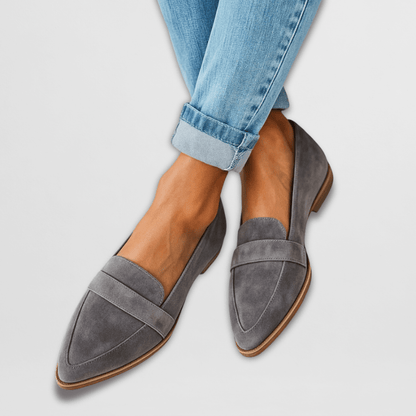 Damen Loafer Schuhe Wildleder