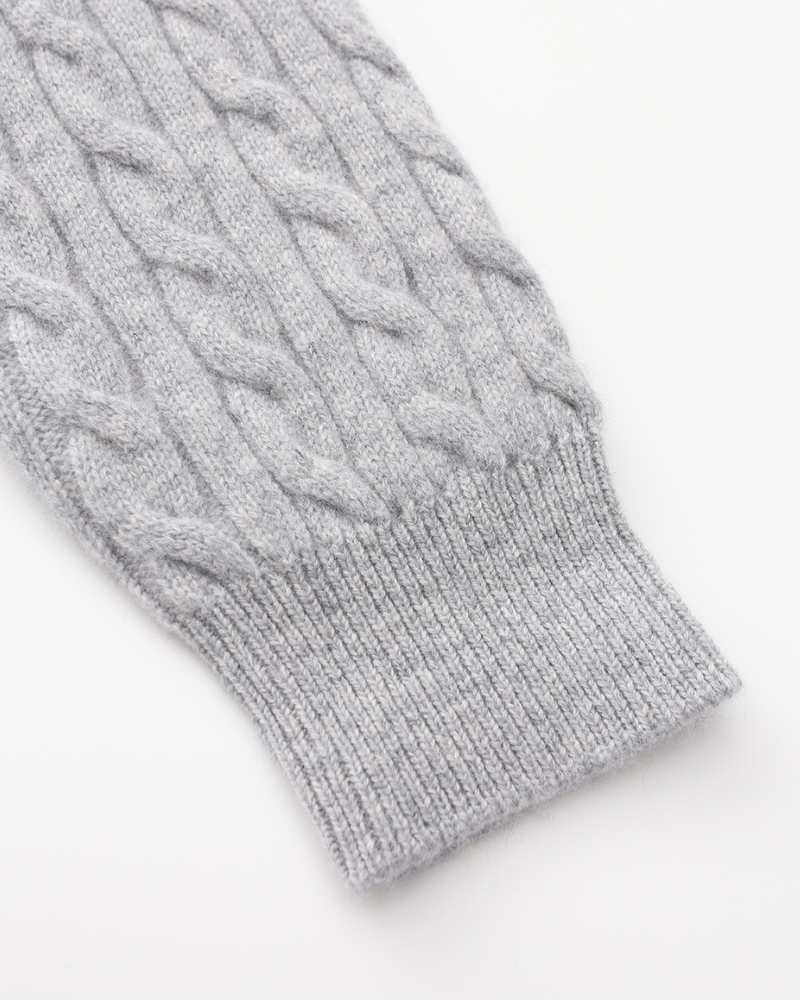 Herren Pullover Kaschmir Chunky Knit Warm Kabelmuster