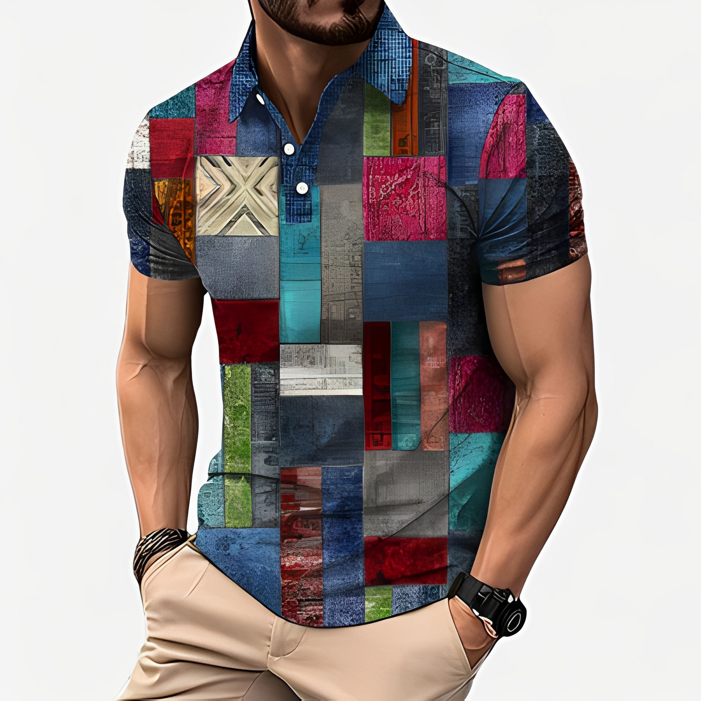 Herren T-Shirts Slim Fit Stilvoll Modern