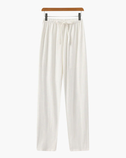 Herren Leinenhose Slim Fit Leicht Sommer