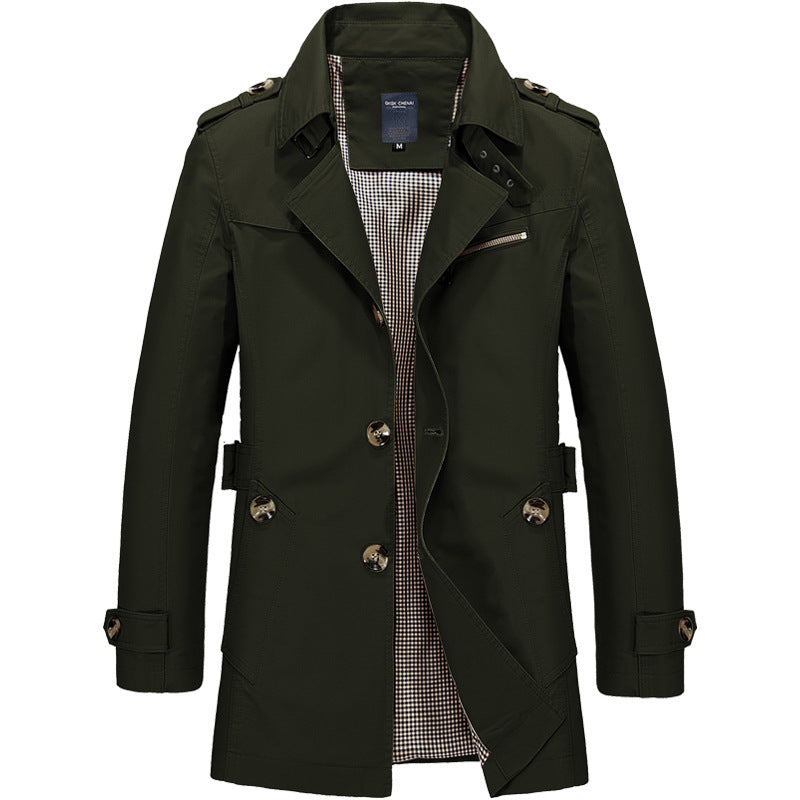 Herren Trenchcoat Klassisch Elegant