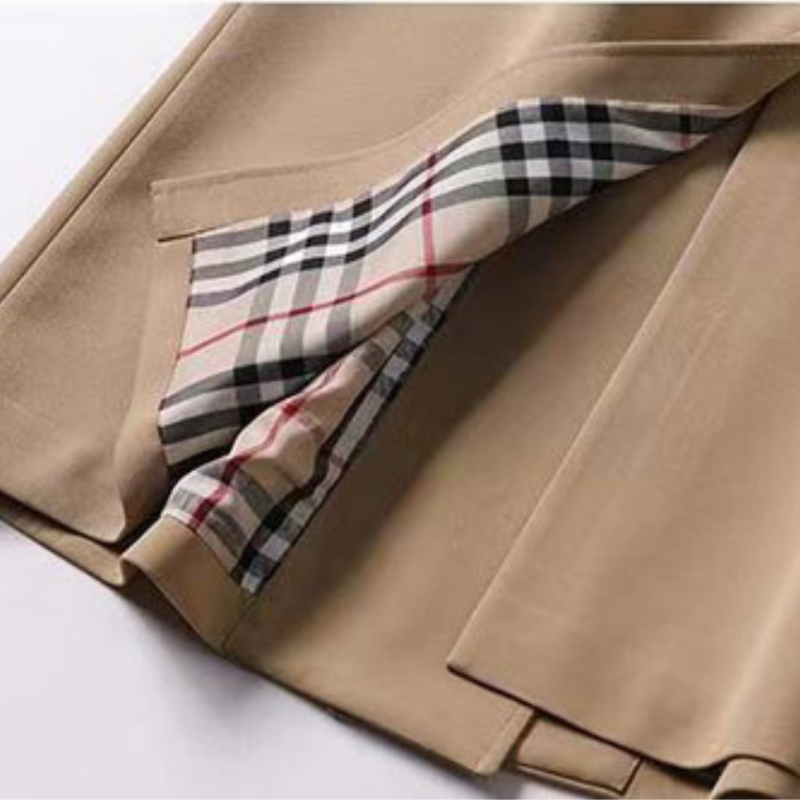 Damen Trenchcoat Klassisch Gürtel Winter