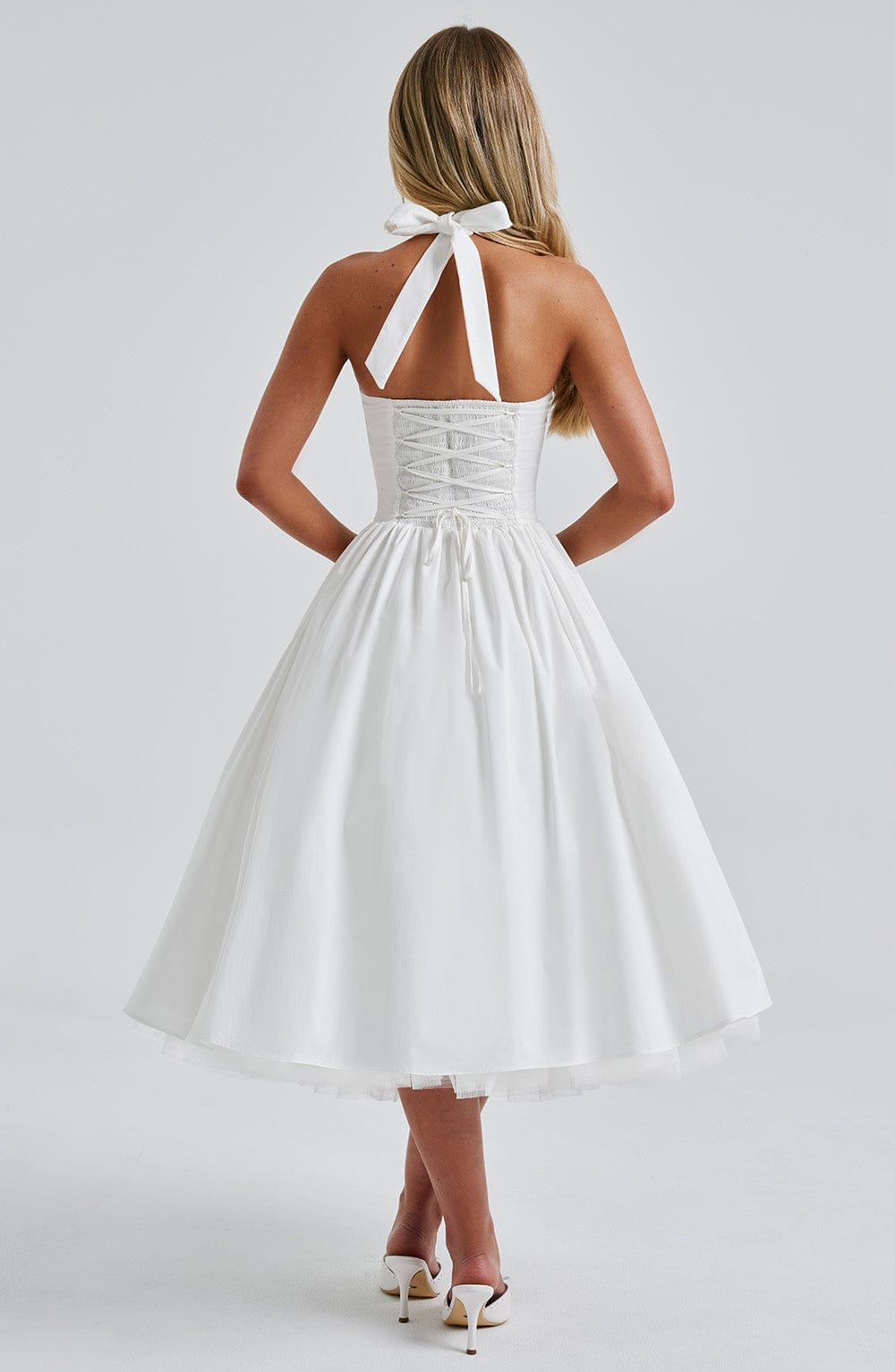 Damen Hochzeitsgästekleid Midi Elegant