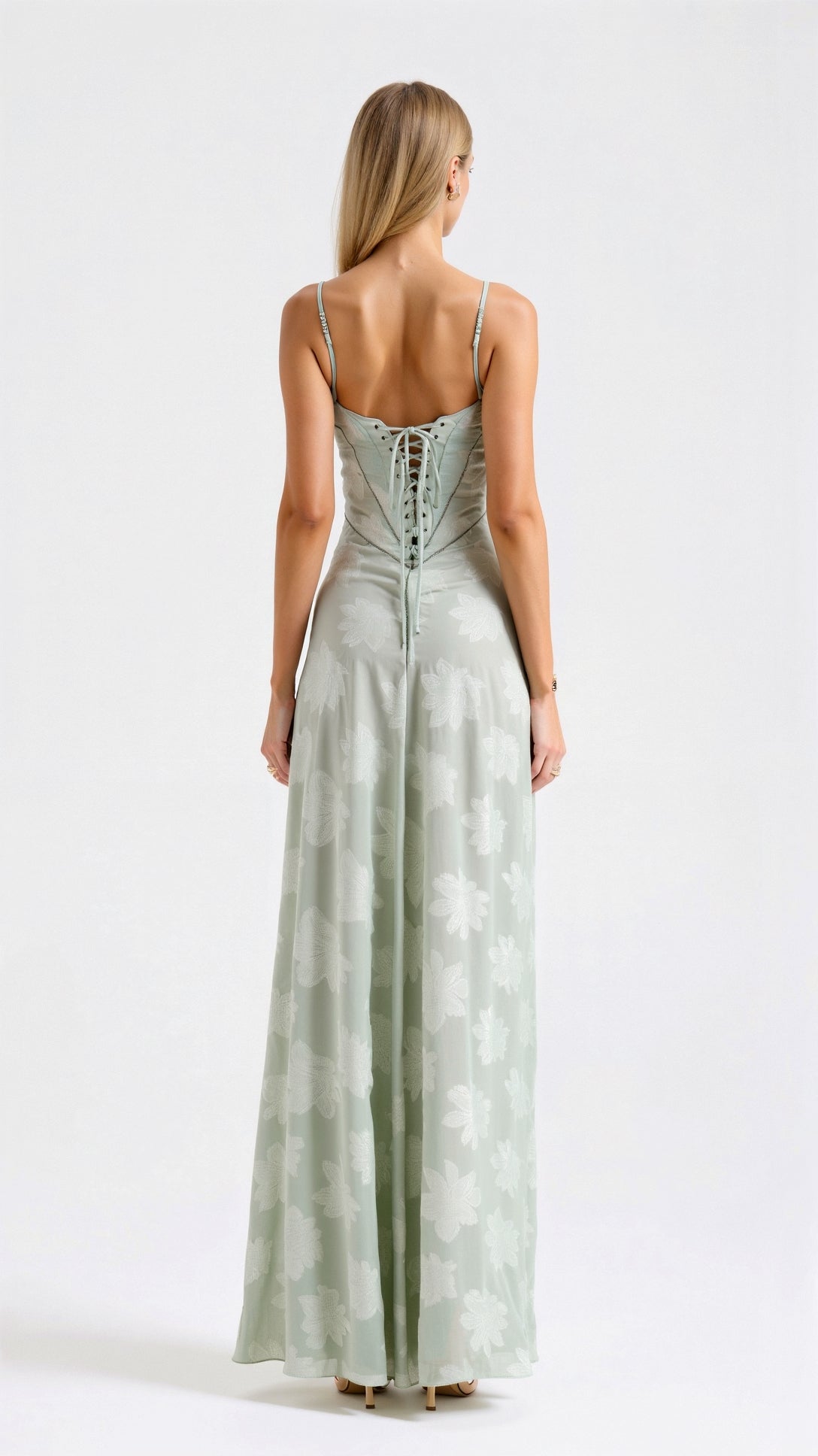Damen Hochzeitsgastkleid Elegantes Maxikleid Lang