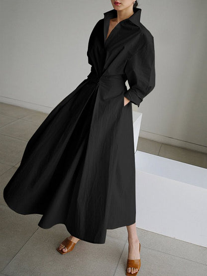 Damen Maxi Kleid Tailliert Lang Elegant