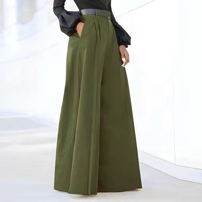 Damen Schlaghose Weit Bequem Elegant