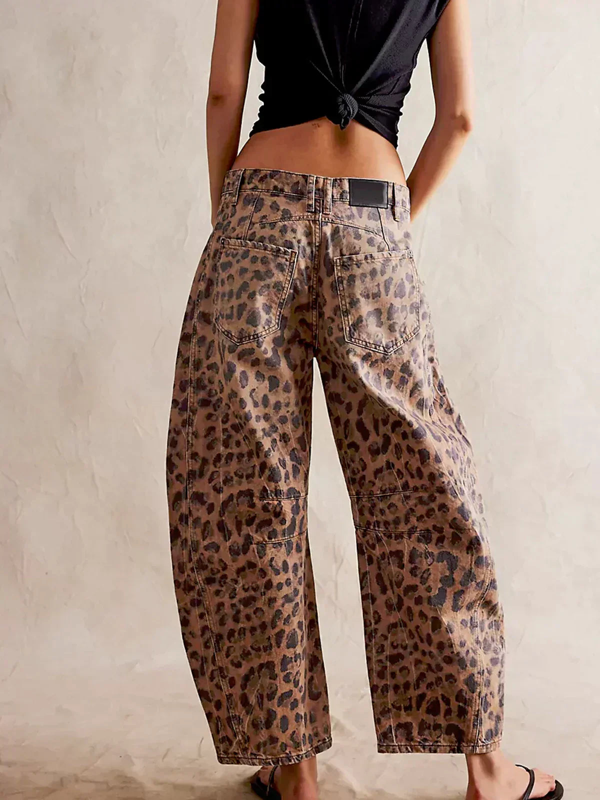 Damen Weitbein Jeans Bedruckt Trendy