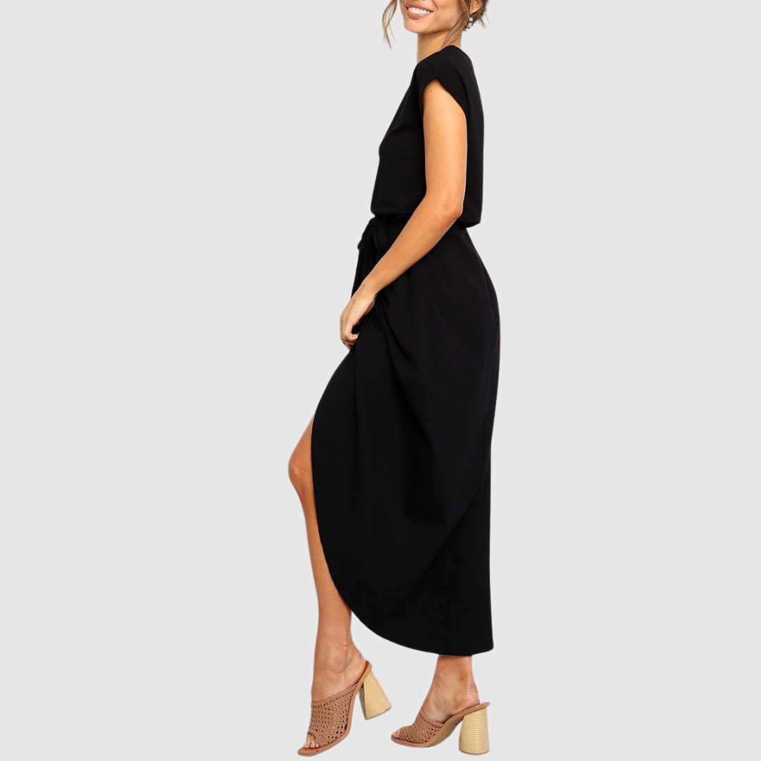 Damen Sommerkleid Midi Midi-Länge