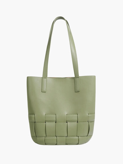 Geflochtene Damen Lederhandtasche