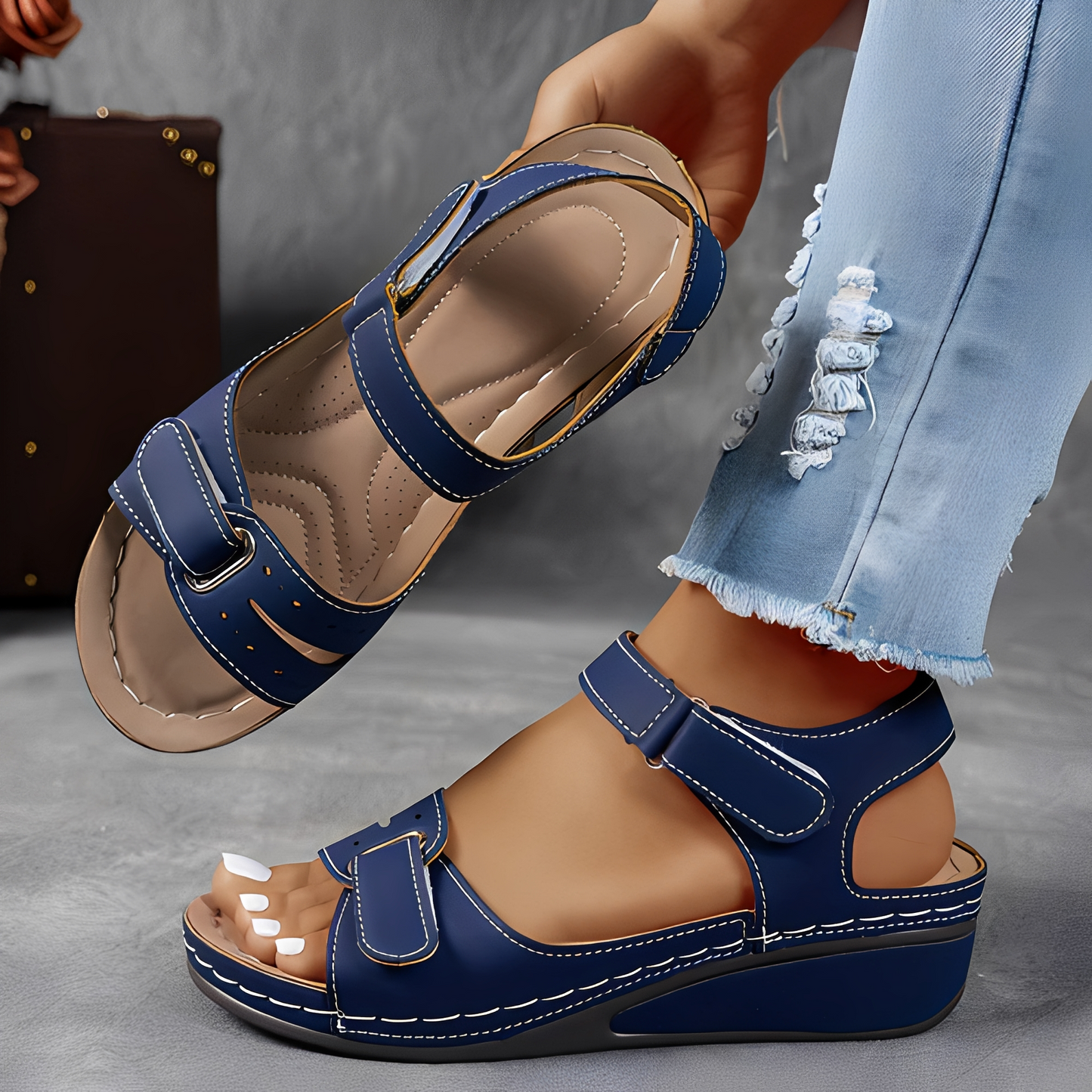 Damen Sandalen Elegant Leder
