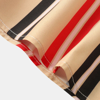 Herren Kurzarmhemd Retro-Druck Gesteift Modern