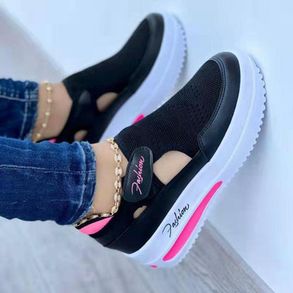 Damen Laufschuhe Atmungsaktives Mesh Klettverschluss