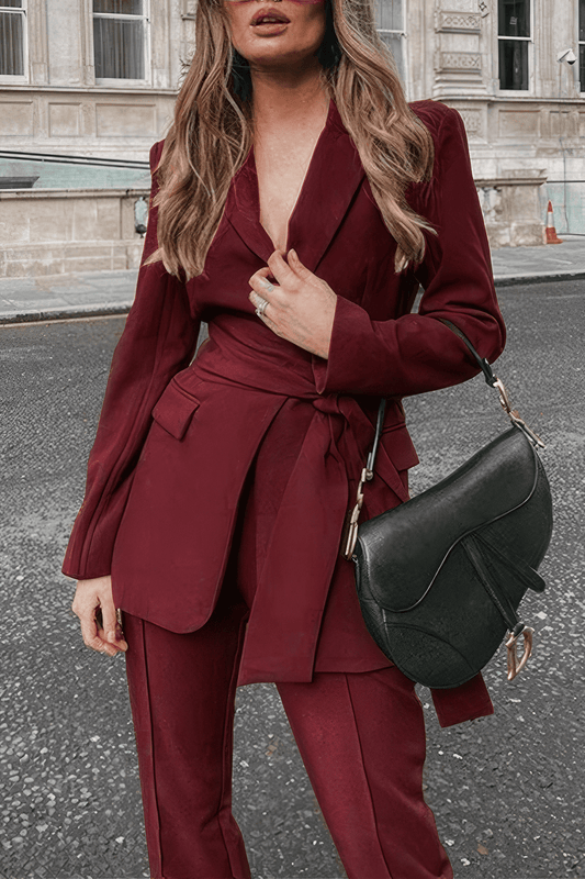 Damen Blazer-Hose-Set Elegant Zweiteiler - Norvielle