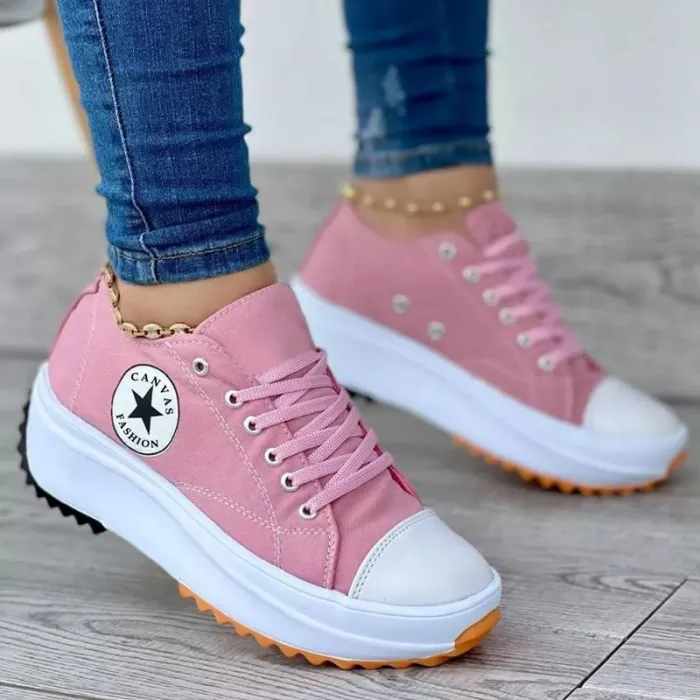 Orthopädische Laufschuhe Dicke Sohlen Schnürsenkel
