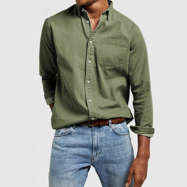Herren Slim-Fit-Hemd Modern Baumwolle