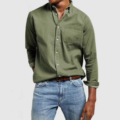 Herren Slim-Fit-Hemd Modern Baumwolle