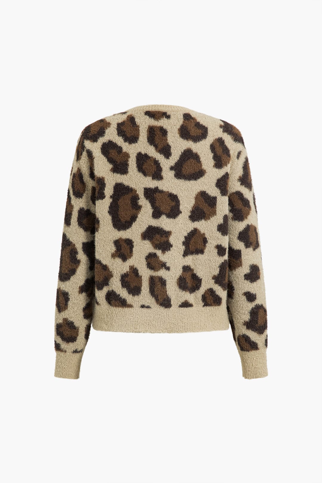 Damen Strickcardigan Leopardenmuster Weich