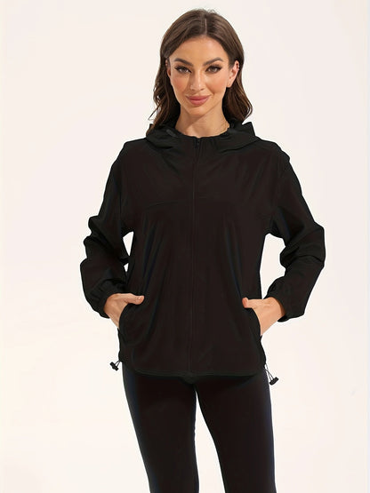 Damen Sportjacke Wasserabweisend Kapuze