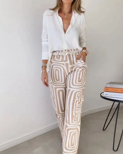 Damen 2-teiliges Set Oberteil Hose Modern - Norvielle