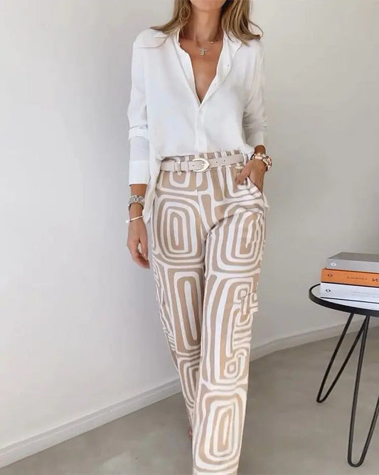 Damen 2-teiliges Set Oberteil Hose Modern - Norvielle