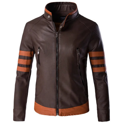 Herren Lederjacke Elegant Schwarz Leder - Norvielle