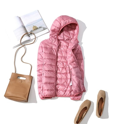 Damen Winterjacke Kurz Glänzend