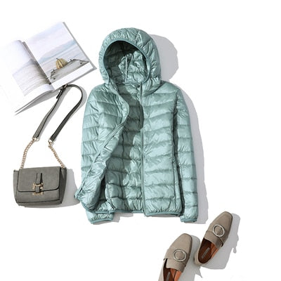 Damen Winterjacke Kurz Glänzend