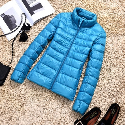 Damen Winterjacke Kurz Glänzend
