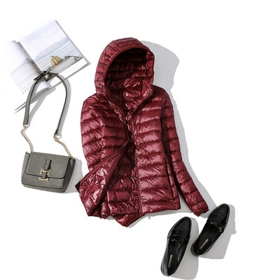 Damen Winterjacke Kurz Glänzend