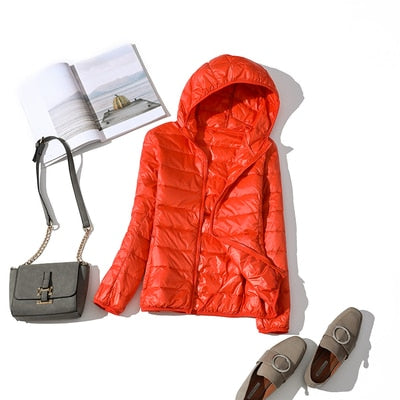 Damen Winterjacke Kurz Glänzend