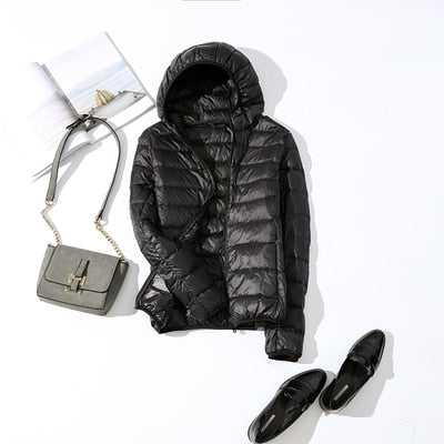 Damen Winterjacke Kurz Glänzend