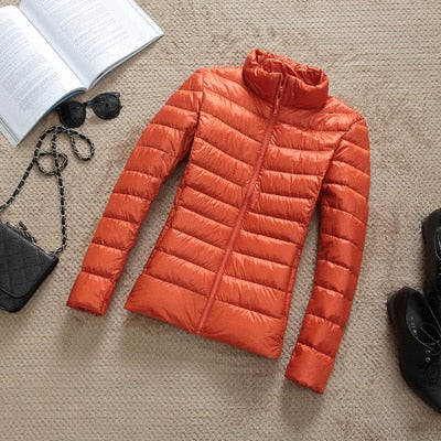 Damen Winterjacke Kurz Glänzend