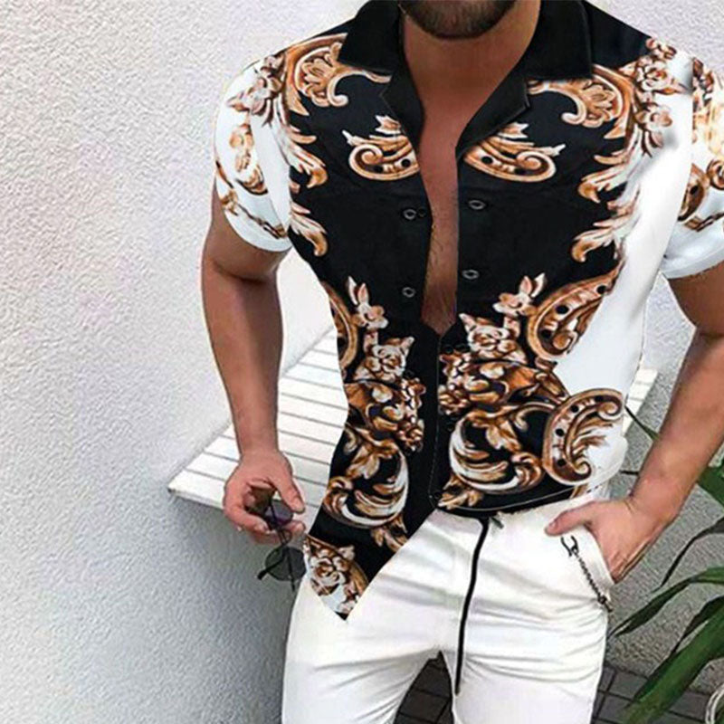 Herren Hemd Slim Fit Modernes Designer-Print - Norvielle
