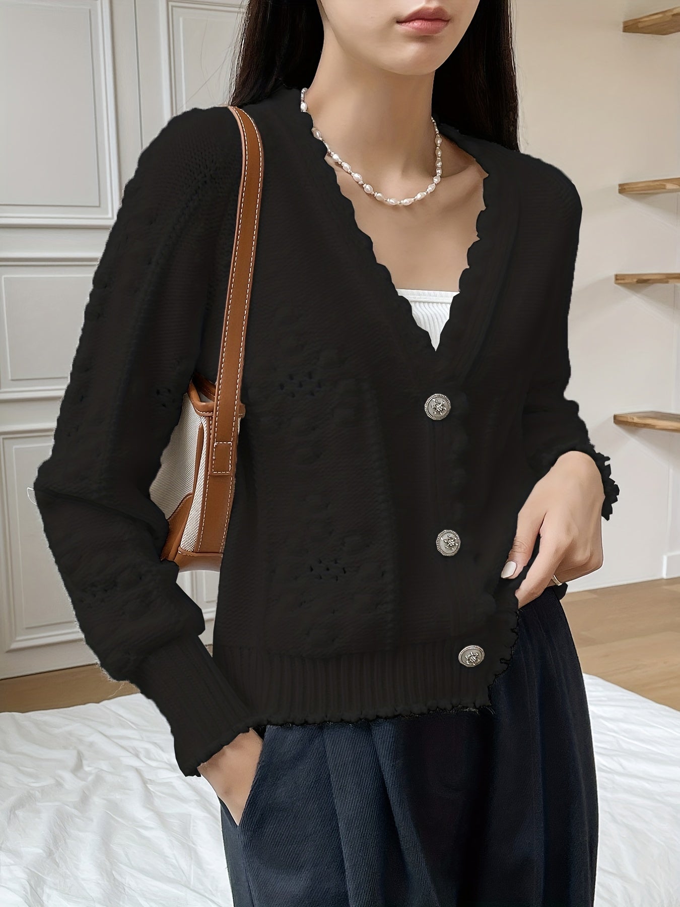 Damen Strickjacke Zeitlose Moderne Optik - Norvielle