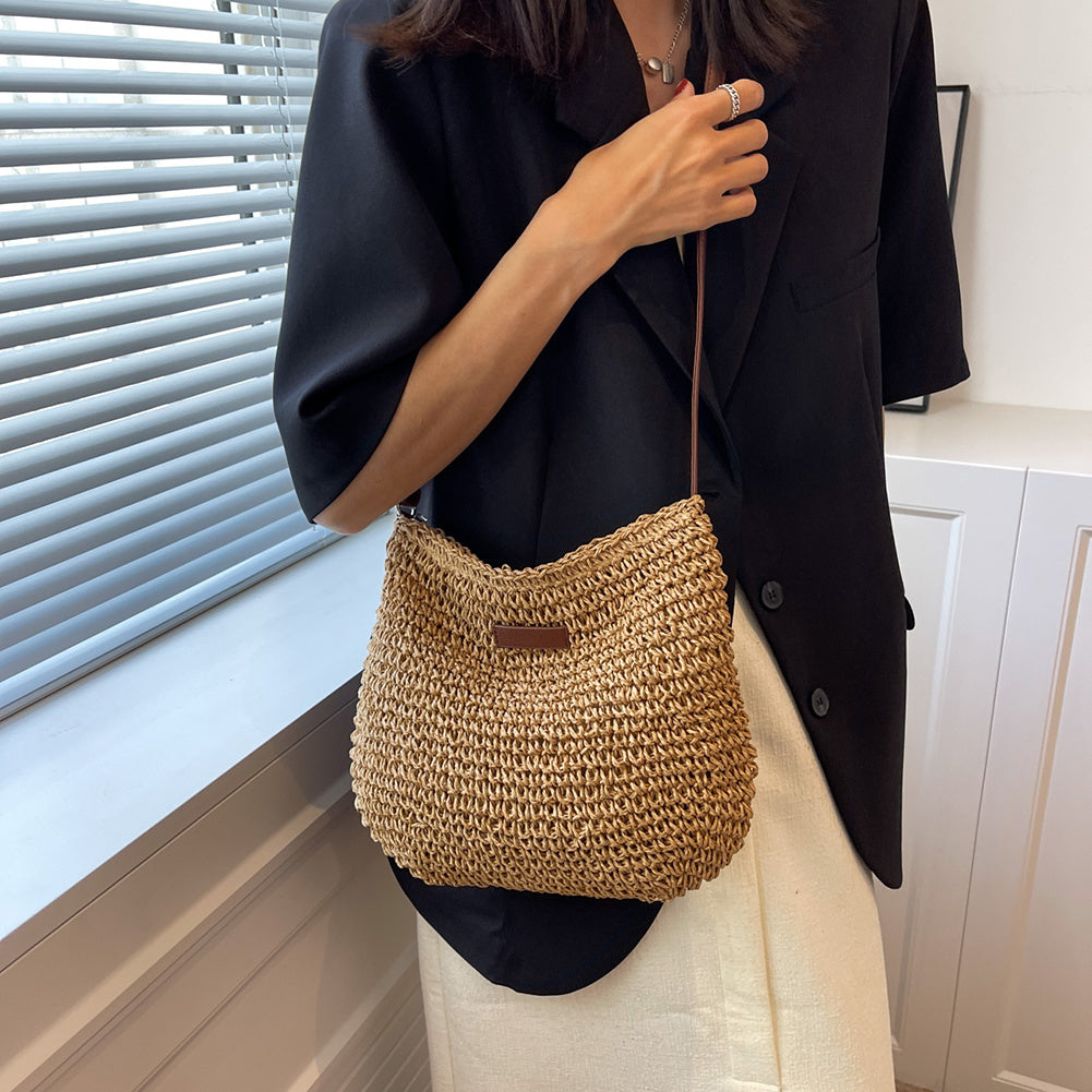 Damen Schultertasche Groß Leder