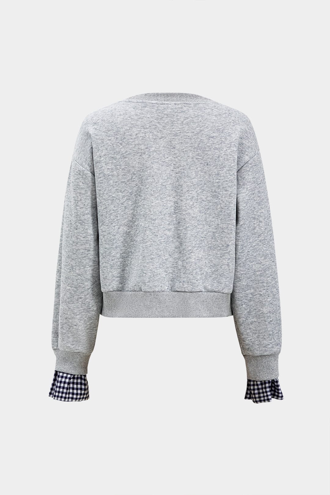 Damen Sport-Sweat-Set kariert Zweiteilig