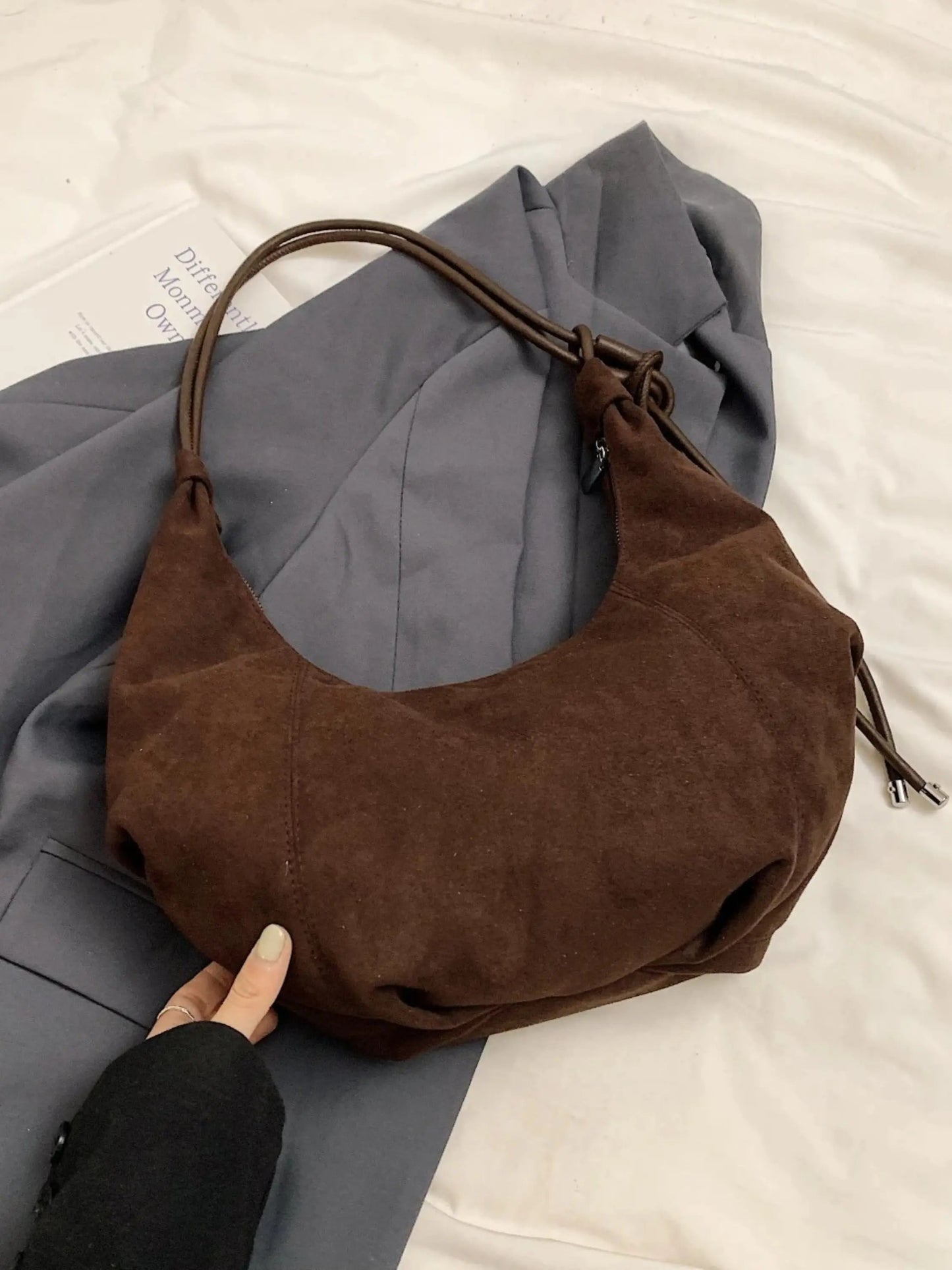Leder Hobo Bag Damen Rucksack
