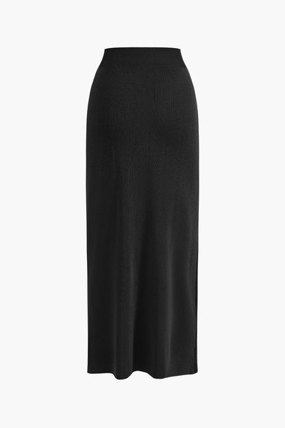 Damen Strickblazer Rock Kombination