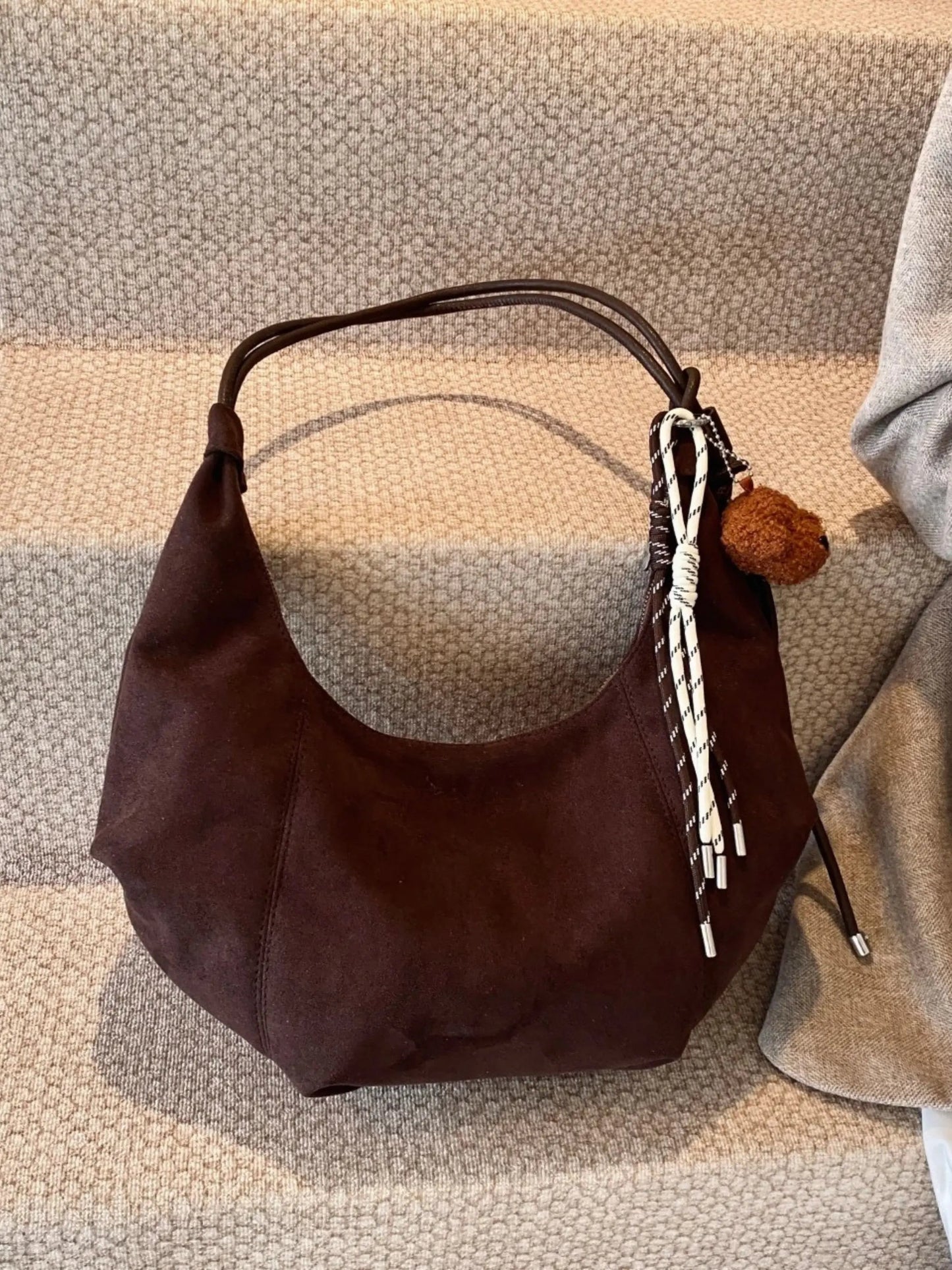 Leder Hobo Bag Damen Rucksack