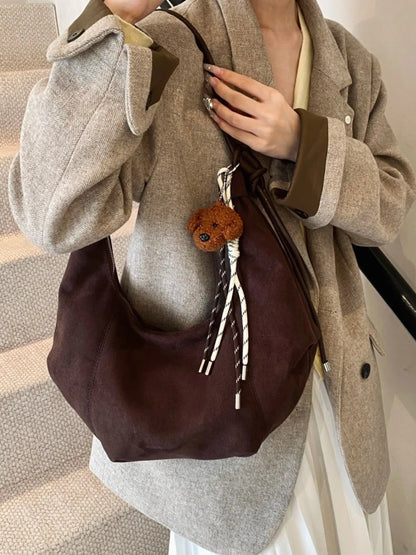 Leder Hobo Bag Damen Rucksack
